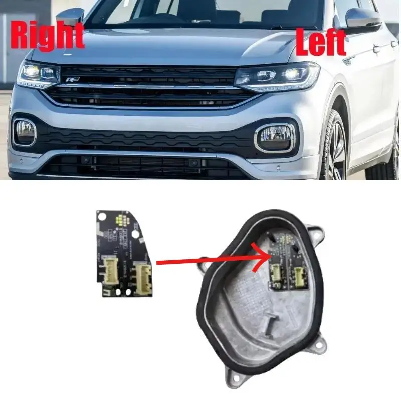 

Новая белая плата указателя поворота DRL 2GM.998.478 OEM B120845-B для VW T-CROSS Tcross, светодиодный модуль фар B120846-B 2GM.998.479