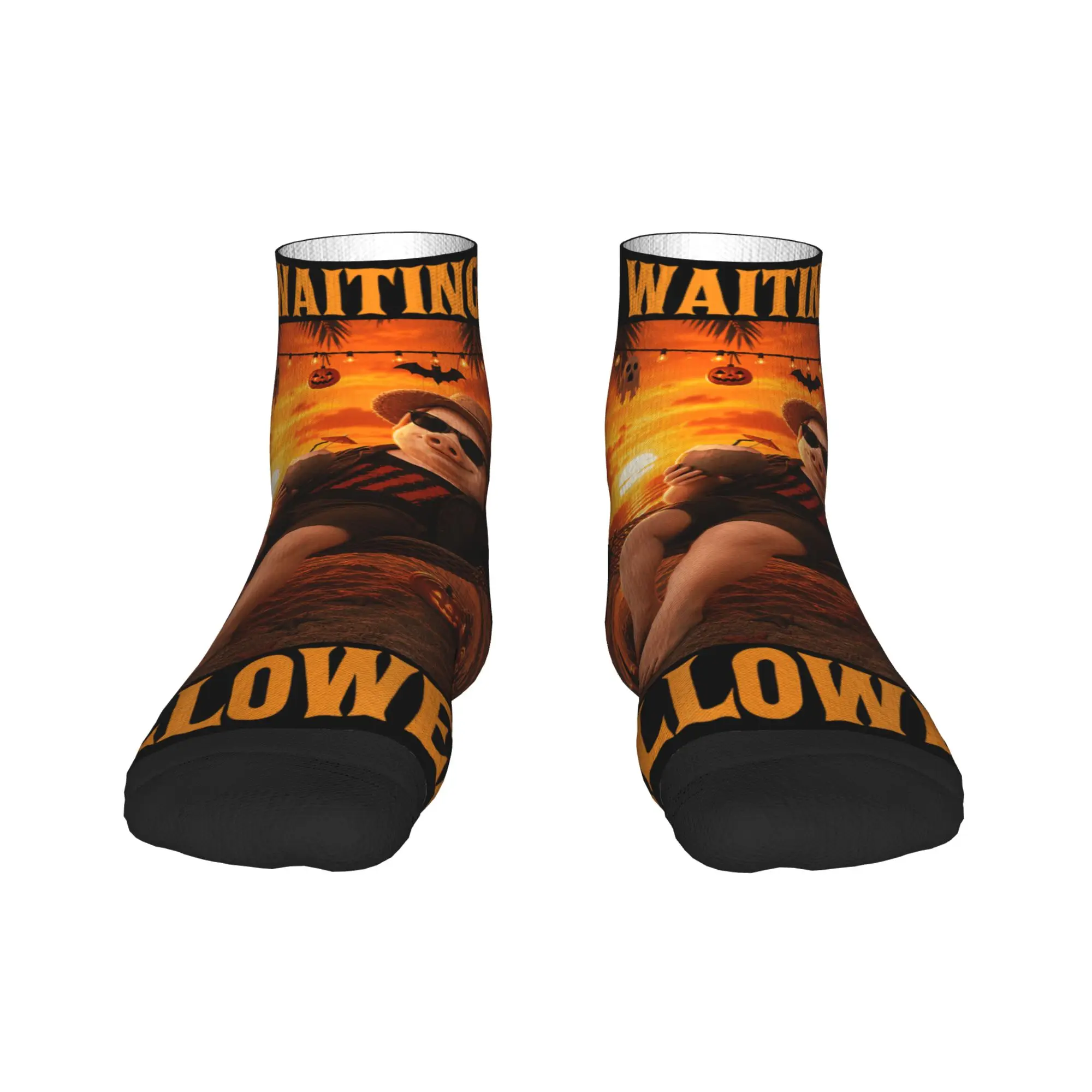 Sunset Beach John Pork Chill Waiting for Halloween Socks Summer Ankle Socks Men Quality Socks Graphic Skateboard Anti Skid Socks