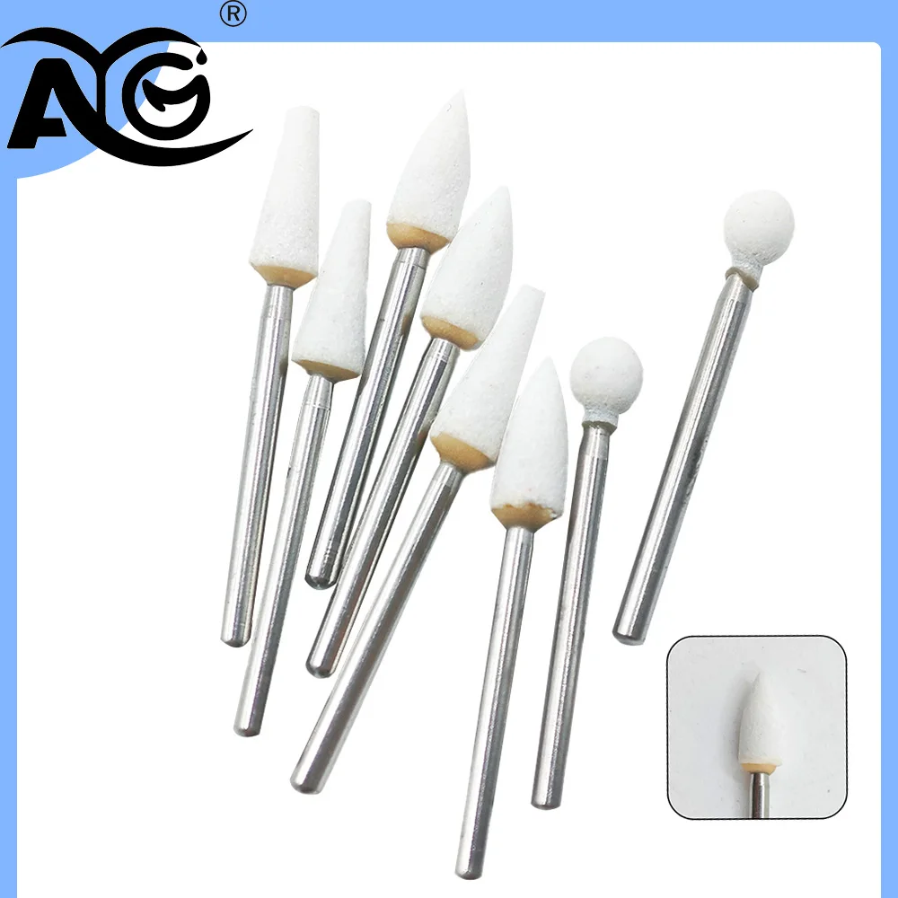 

AG 12Pcs/Pack Dental Polishing Stone Handpiece Burs FG Cone Flame Dentist Teeth Whiting Dentist Tools Ceramic Grinders Care