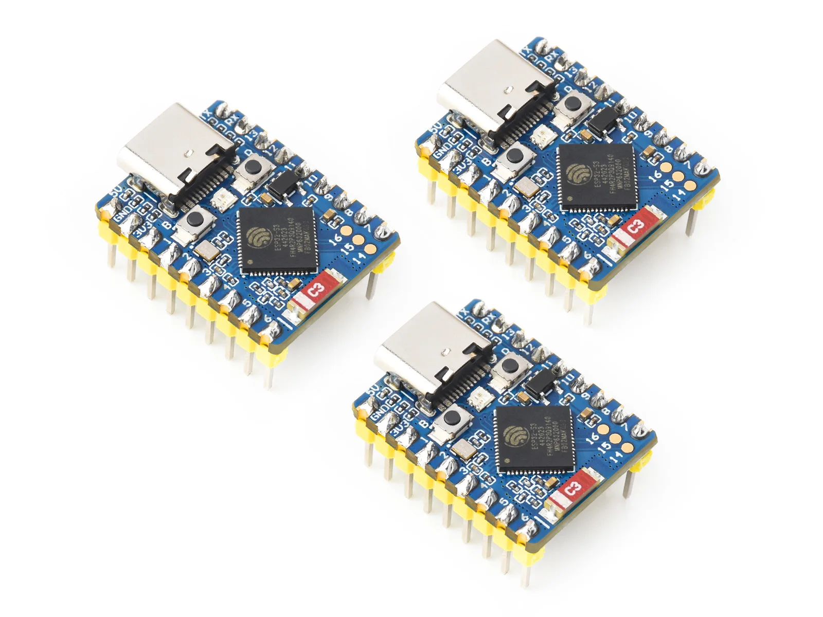 Waveshare 3pcs/Lot ESP32-S3 ESP32 S3 Mini Development, 240MHz Running Frequency, Microcontroller Support C/C++, MicroPython