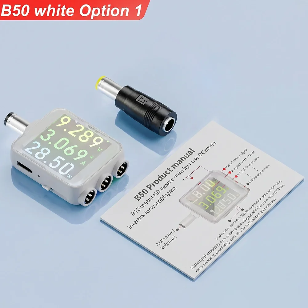 B50 DC 4.5-80V Digital Voltmeter Ammeter Power Monitor With 5517 5521 5525 Connectors For Router LED Camera Testing Tool