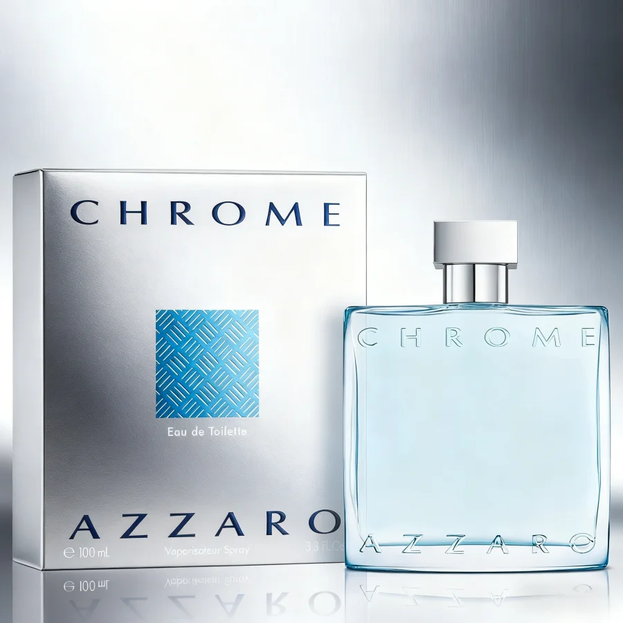 Azzaro Chrome Eau de Toilette - Profumo da colonia da uomo - Citrus, Woody, Musk - Profumo di lusso da uomo, regalo di Natale