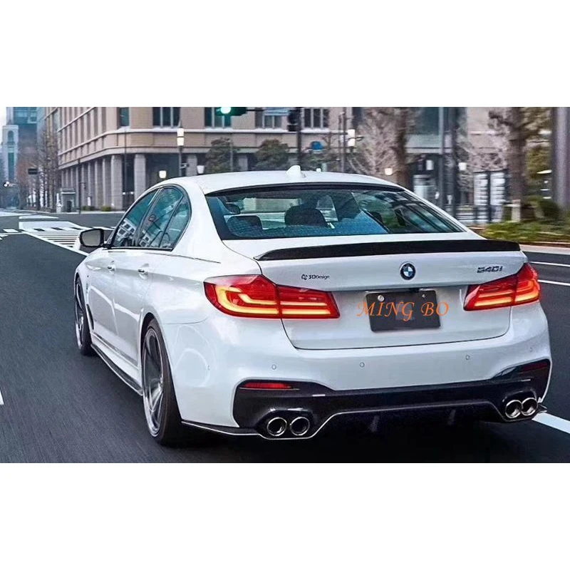 

FOR BMW 5 Series G30 G38&M5 F90 3D Style Carbon fiber Rear Spoiler Trunk wing 2016-2023 FRP Forged carbon