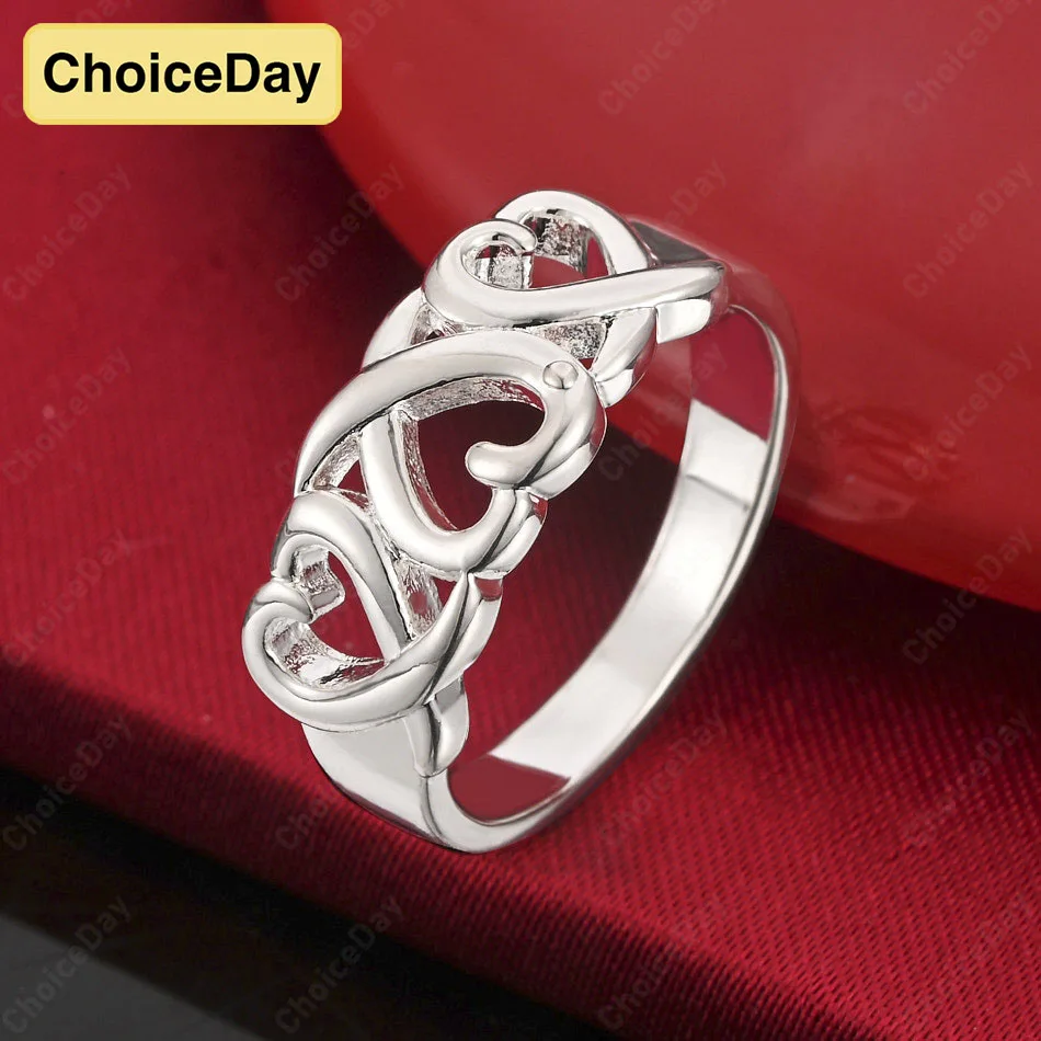 

ChoiceDay 925 Sterling Silver 6-10 Exquisite Heart Shaped Ring Women's Accessories Engagement Jewelry Wedding Charm