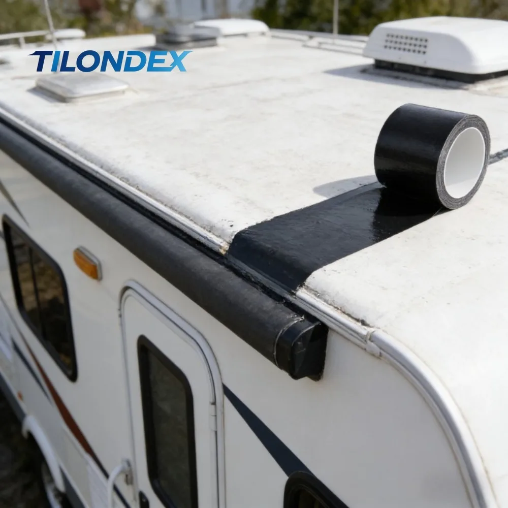 

TILONDEX 11.99m RV Roof Repair Tape Rainproof Waterproof Leak Repair Strong Adhesive Roofing Accessory for RVs