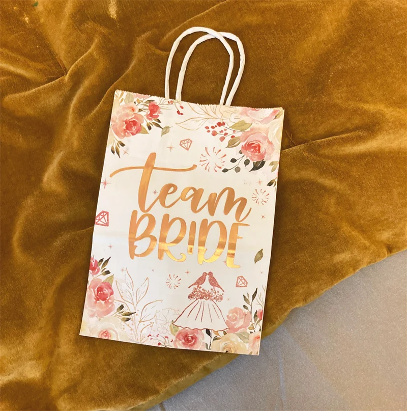 5Pcs Tribe Bride Gift Paper Handles Candy Bags Bachelorette DIY Party Bridesmaids Bridal Shower Wedding Decorations Supplies