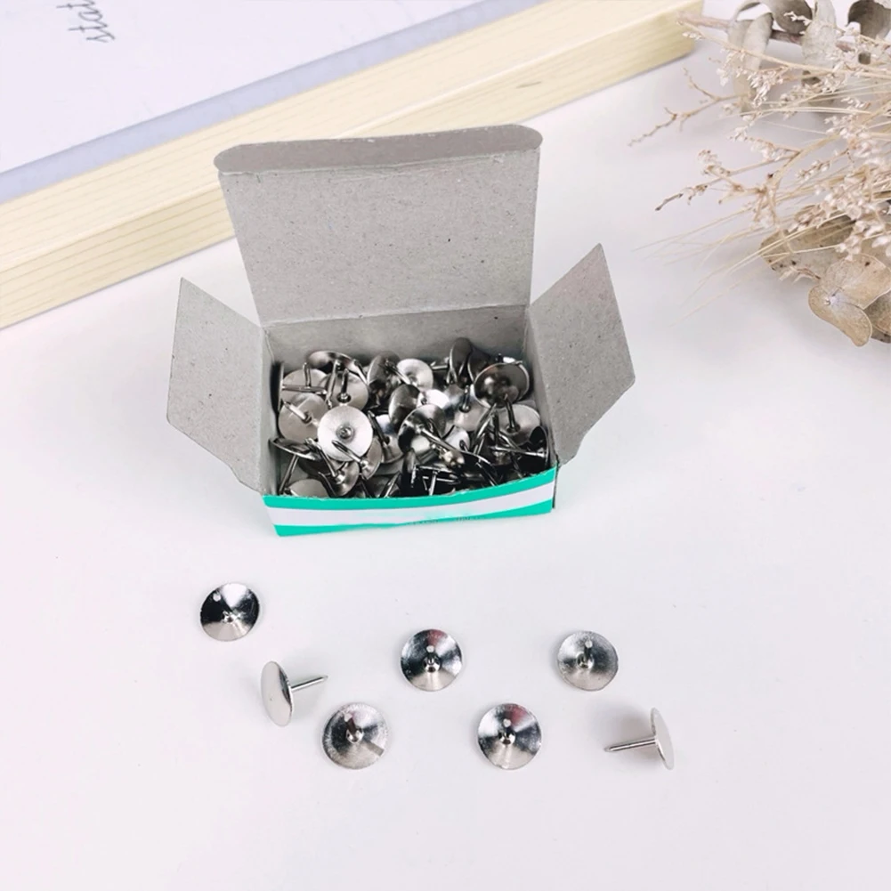 50 Packs Thumb Tacks Metal Roundness Push Pins Sharp Tips Thumb Tacks Pin Easy Plug In Push Pins For Cork Board Bulletin Boards