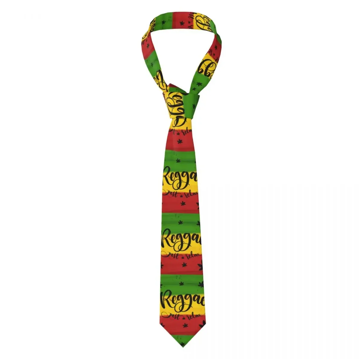 Reggae Music With Just Relax Neckties Fashion Neck Ties for Men Accessories Gravatas Gift