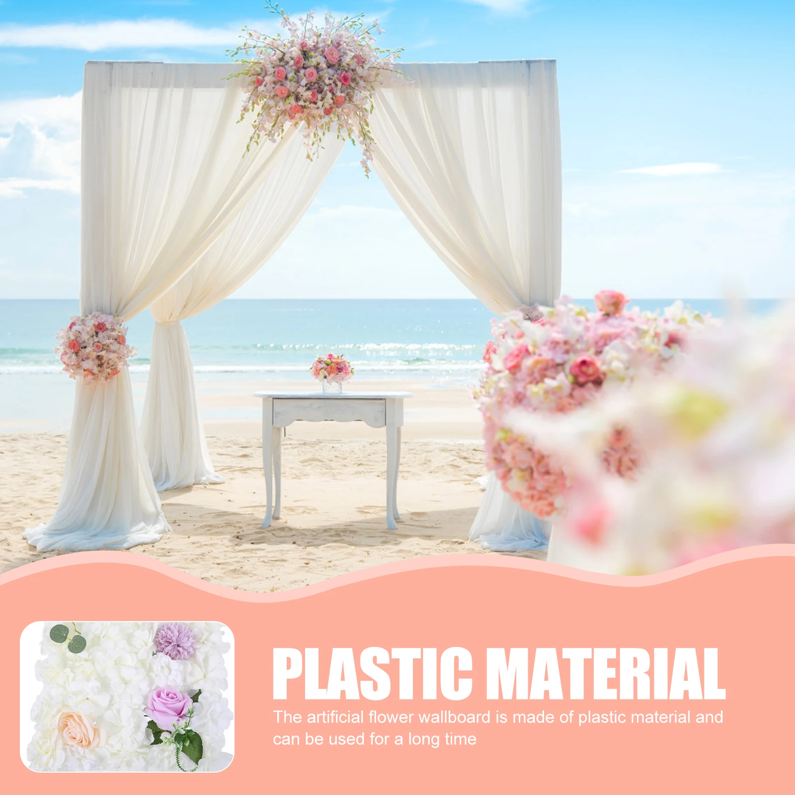 

Faux Fake Flower Panel Wall Panels For Wedding Backdrop Decoration Silk Floral Panels Garden Party Wall Decor
