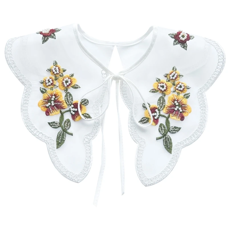 

Faux Collar Decorative Shirt Collar Summer Dress Embroidery Collar Casual Decor