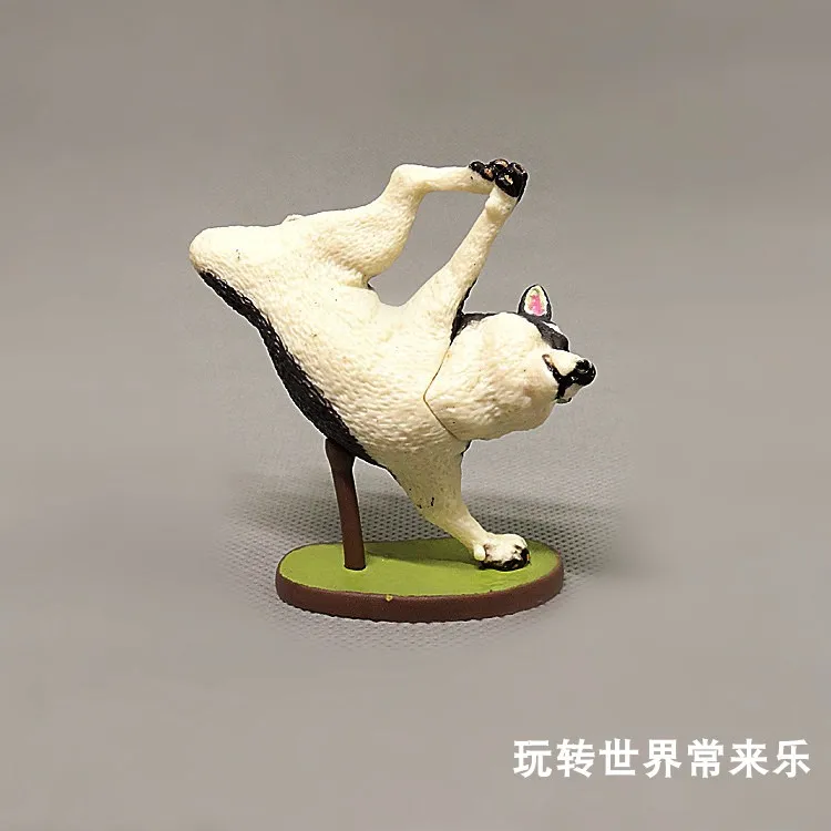 6個/セット ガシャポン ヨガ犬人形 面白いクリエイティブな動物犬ダンスマスターブラインドボックスおもちゃ デスクトップ装飾アニメ周辺グッズギフト