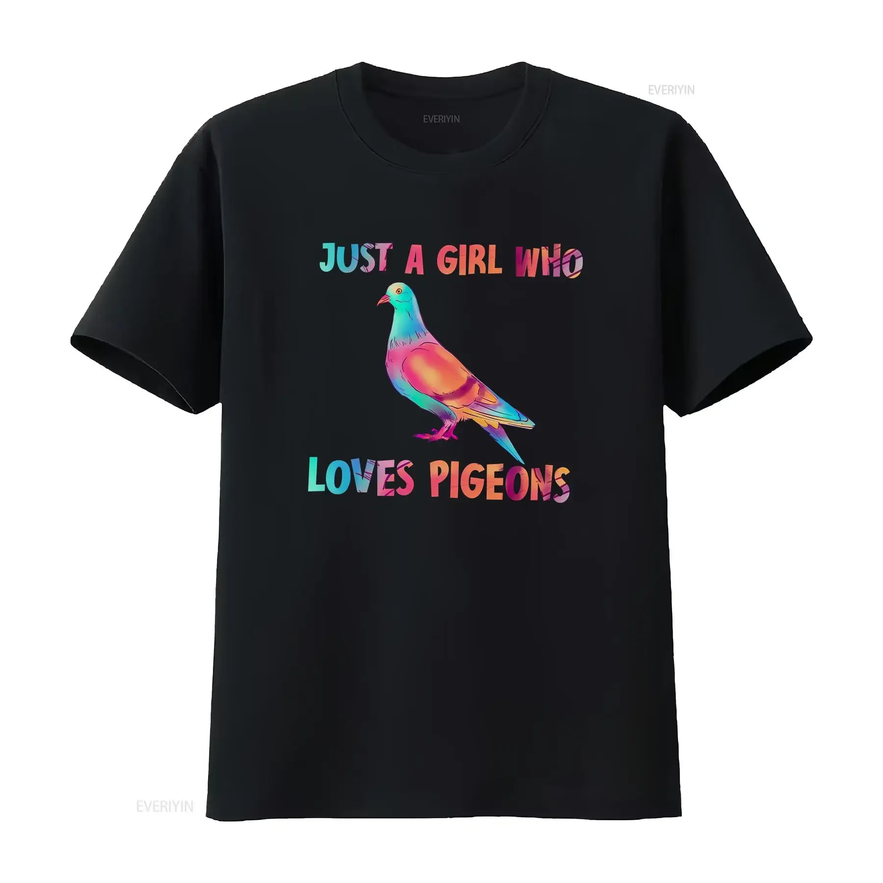 Just a Girl Who Loves Pigeons T Shirt Pigeon Lover Youth s Adorable Cute vintage Washed Versatile Soft Stretched fashion
