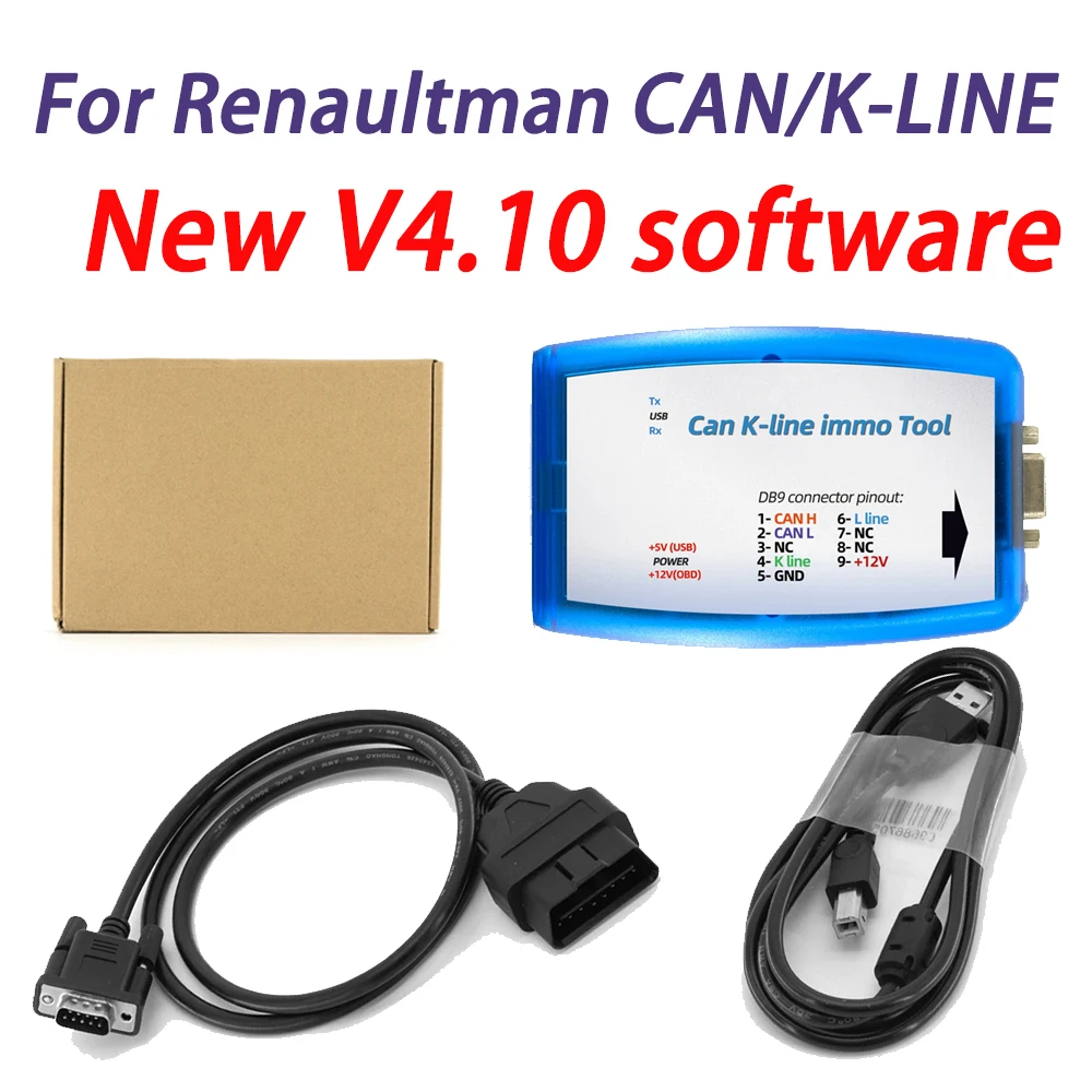 

For Renaultman Can K-line ECU Immo Tool Newest V4.10 4.09 Software OBD2 Auto Programmer Tools Support R and W EEPROM or Flash