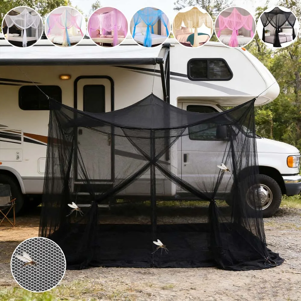 

Princess Bed Canopy Mosquito Net 190x210x240cm Kids Bedroom Curtain Net for Baby Infant Bed Tent Camping Picnic Home Decoration