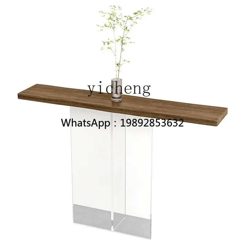 

Z1 White Wax Long Narrow Table Log Console Tables Household Console Acrylic