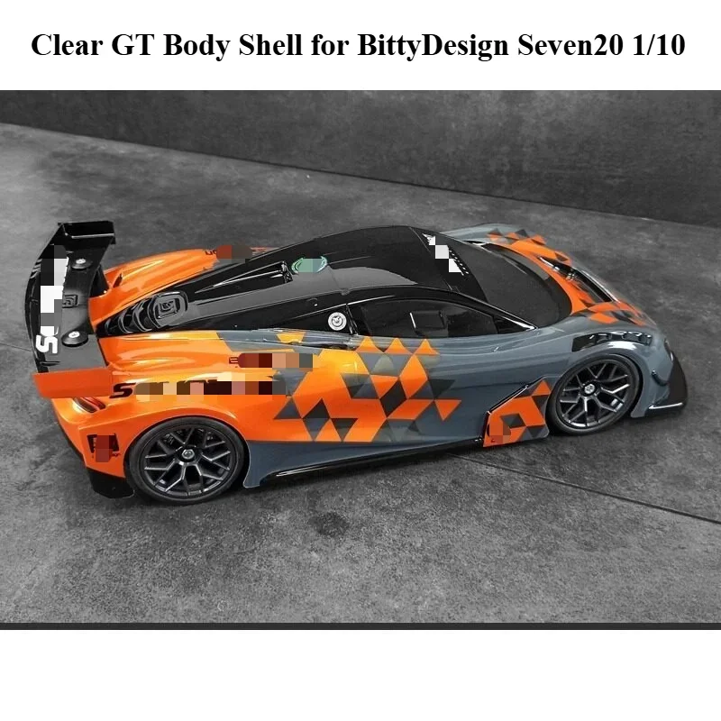 Transparent GT On Road Body Shell customizable size for BittyDesign Seven20 1/10 190mm RC Model Pre Cut Replacement Parts