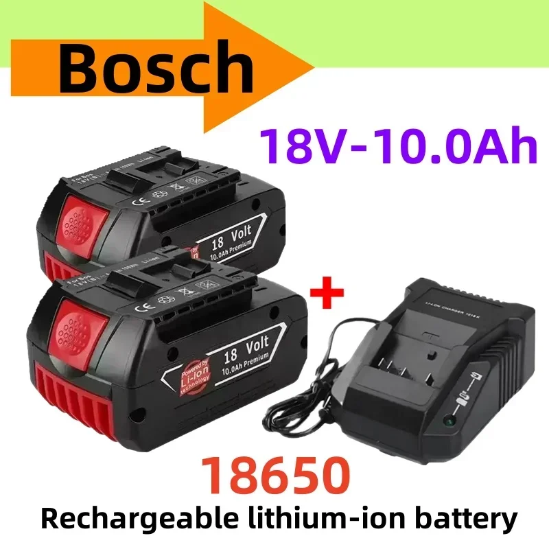 CE 18650 Bosch 18V Battery 10.0Ah Electric Drill 18V 10000mAh Rechargeable Lithium ion Battery BAT609 BAT609G BAT618 Original