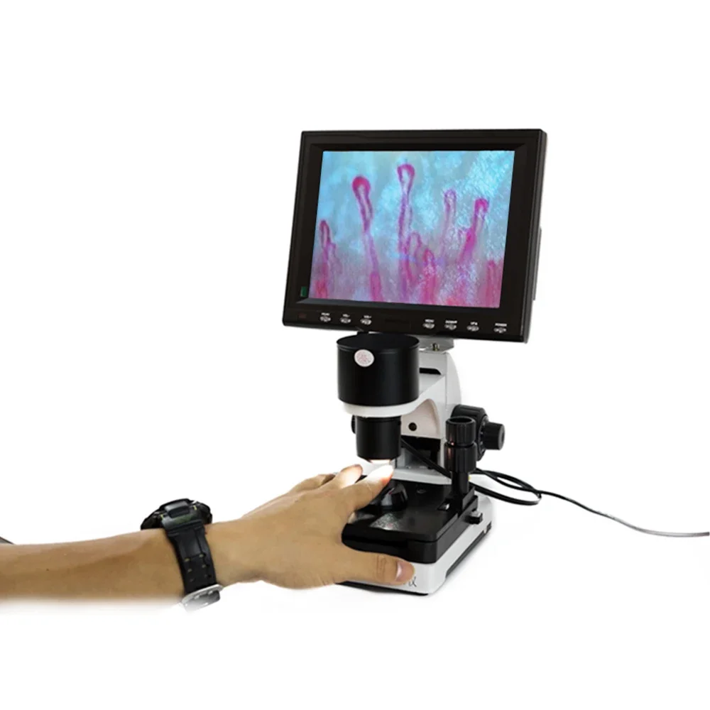 Non-intrusive video clinic capillaroscope  analysis machine daily use device