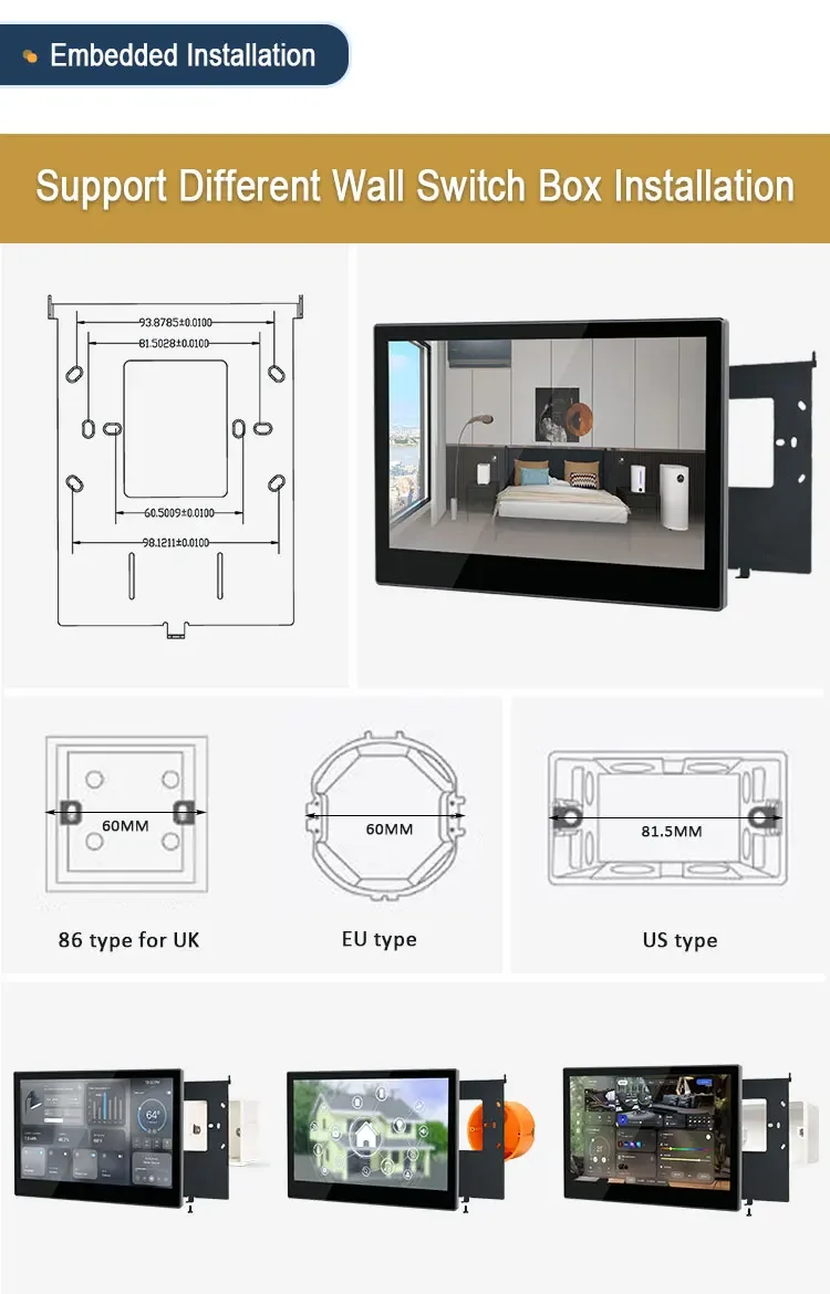 Smart Home Tuya 10 Inch IP&WIFI Security System KNX Touch Panel