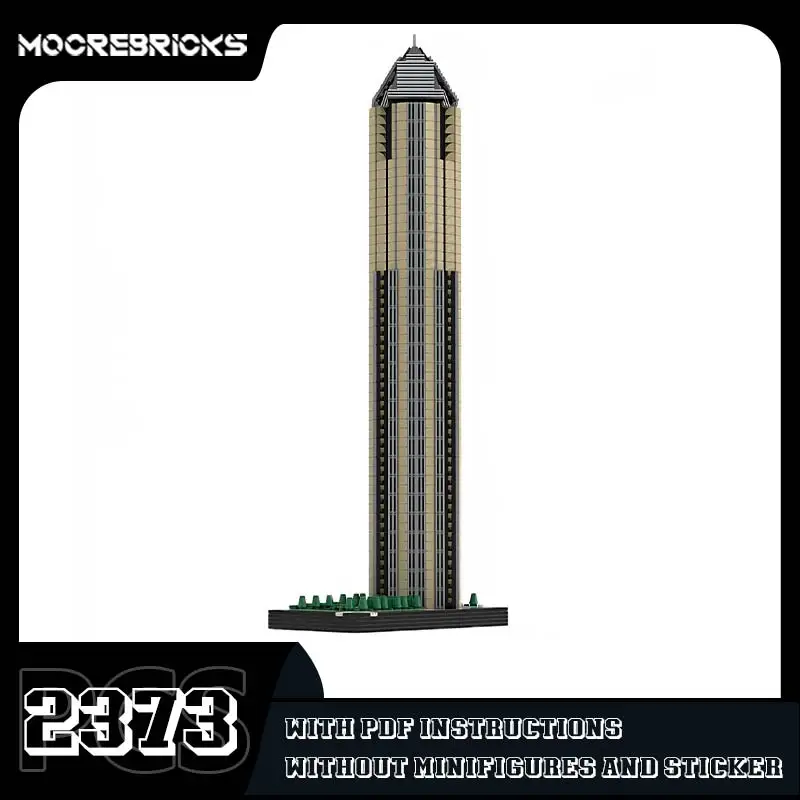 

City High-tech Bricks Bank of Plaza Model MOC-42609 Street View Architecture Building Blocks Bricks Toys Kids Puzzle Gift