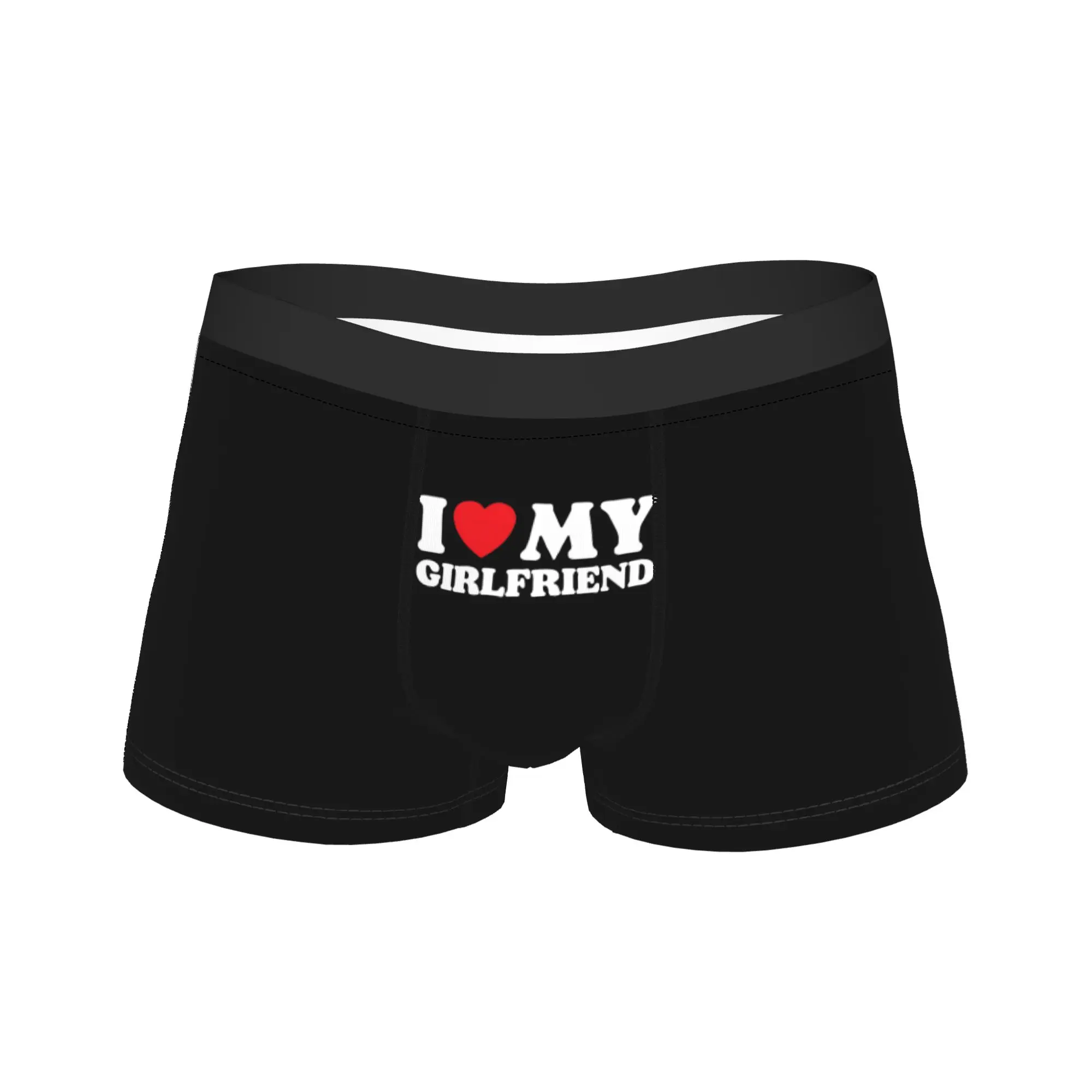 

Hot Boxer I Love My Girlfriend Shorts Panties Briefs Men Underwear Soft Underpants Male Plus Size