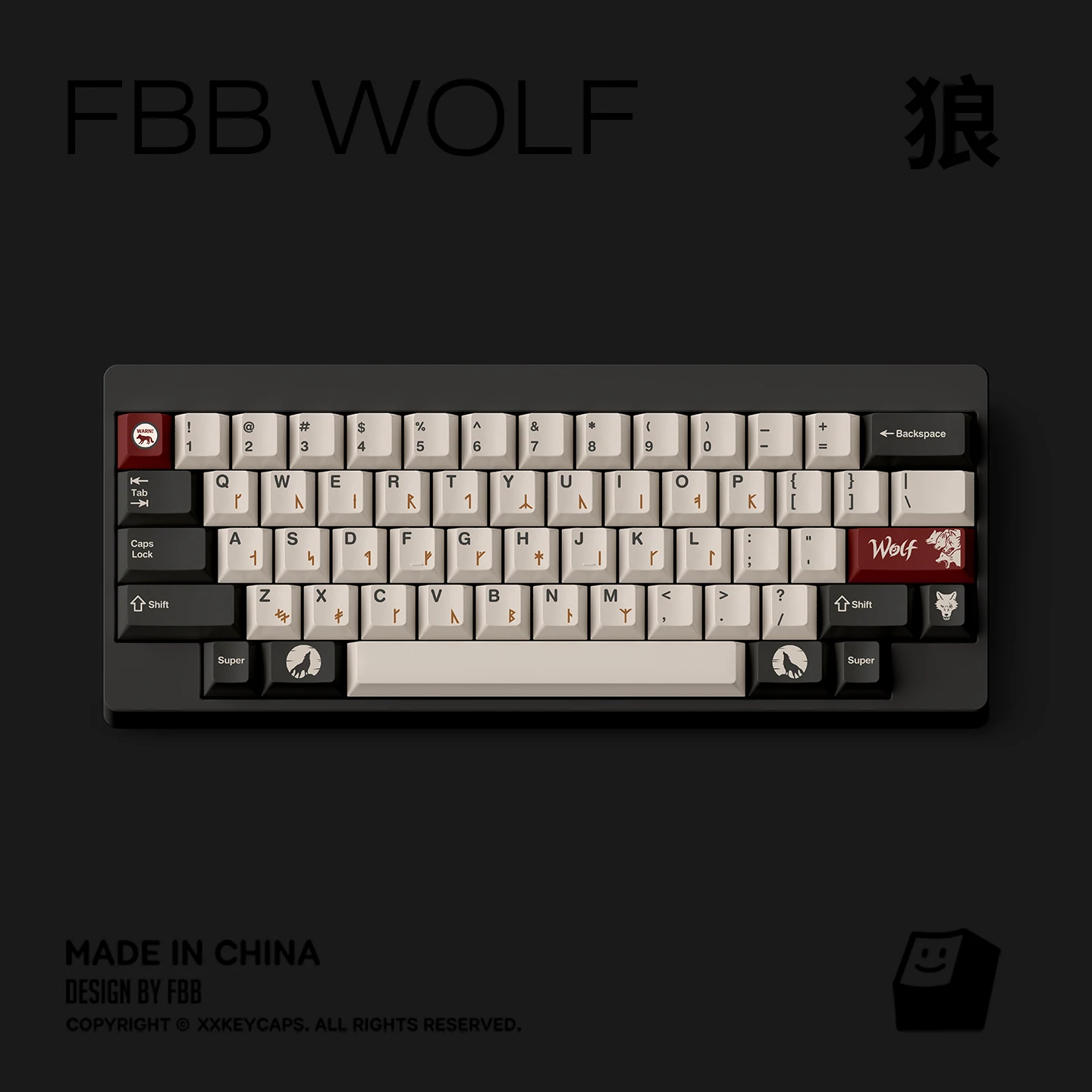 Wolf Style PBT Keycaps 145pcs for 60/84/98/100/108 Keyboard