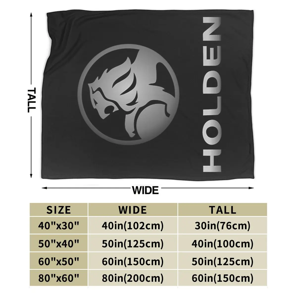 Best Edition Holden Logo Essential Blanket Soft Warm Flannel Throw Blanket Cover for Bed Living room Picnic Travel Home Sofa