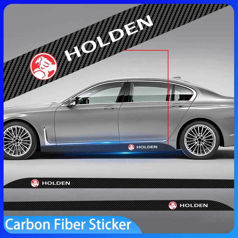 

2PCs Car Door Side Skirt Car Body Decal Carbon Fiber Art Stickers For Holden Captiva Commodor VZ VE Colorado VT VX Accessories