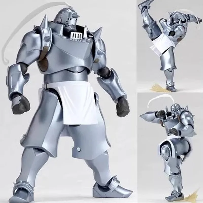 

Alchemist Alphonse Elric Anime Movable Action Figurines Garage Kit Mechanical Arm Boy&Armor Knight Toy Collect Gifts