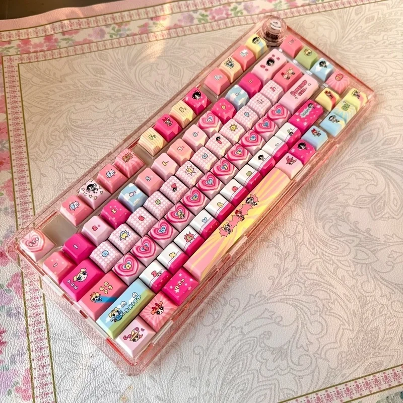 Rosa benutzerdefinierte Tastenkappen Actionfigur hoch restauriertes mechanisches Tastaturzubehör Desktop-Dekoration für Anime-Fans