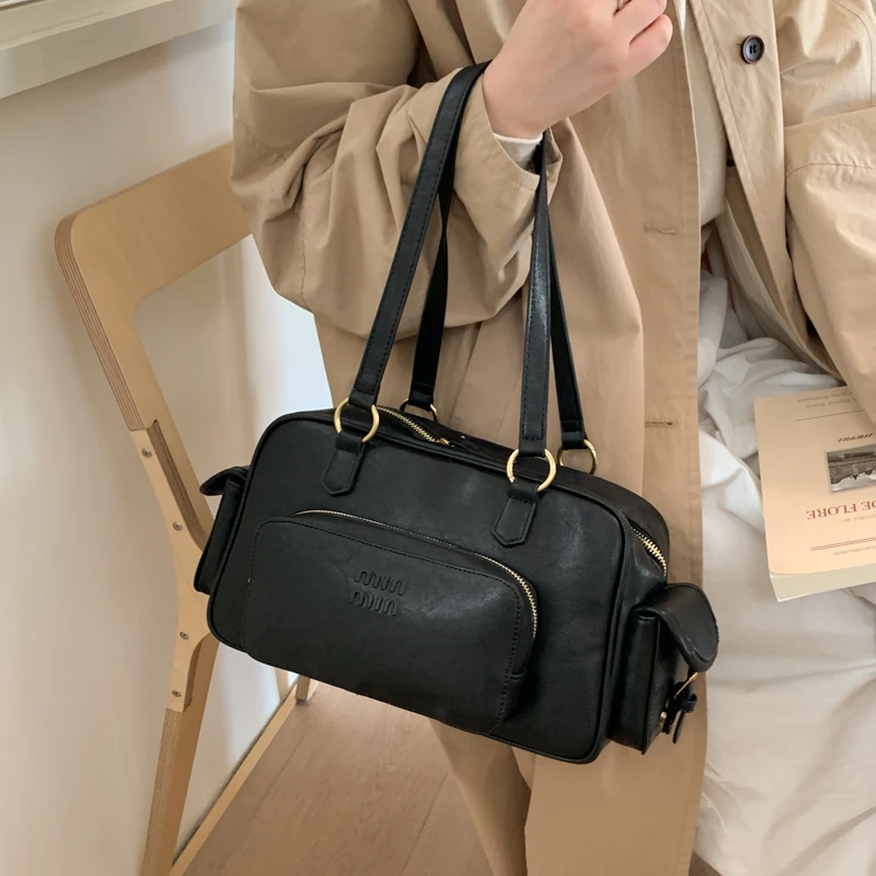 

High-End Fashion Simple Diaper Bags For Women Stylish Casual Tote Bag Large Capacity Designer Crossbody Bag Elegant Leather