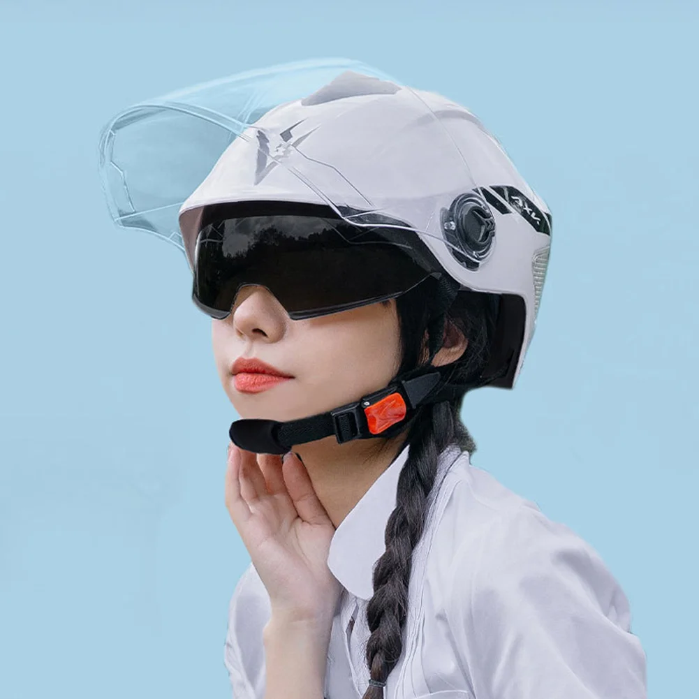 Motorcycle Open Face Helmet Eye And Face Protection Dual Lens Ventilation And Noise Reduction Stylish Half Helmet For Motorbike