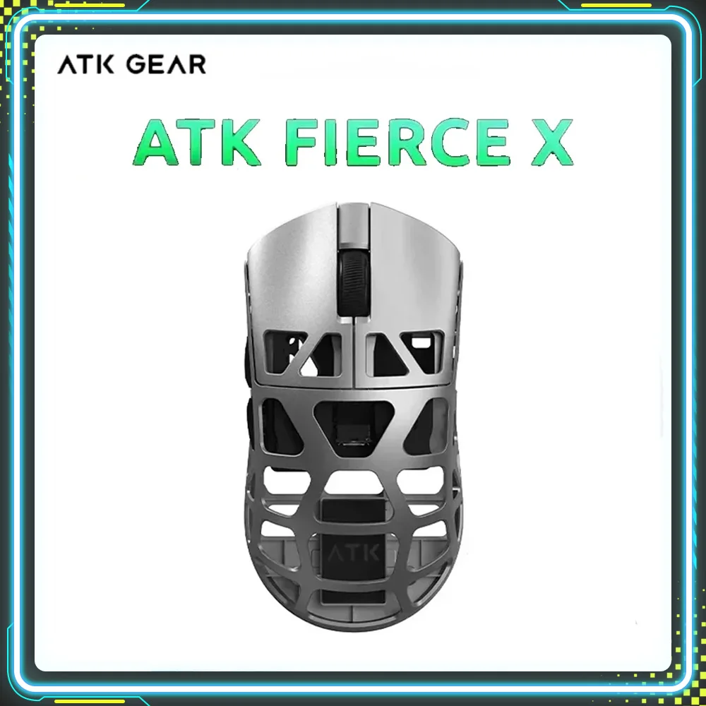 

Promotional Products ATK FIERCE X Silver Black Gaming Mouse PAW3950 Aluminum Magnesium Alloy Ultralight Custom Mice PC Gifts