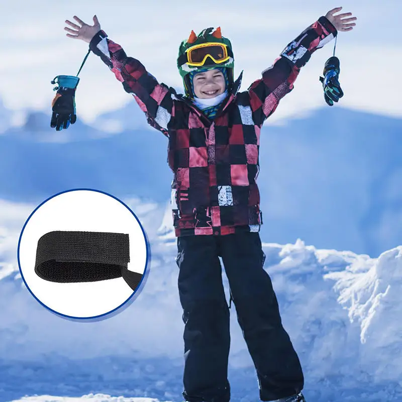 

2pcs Universal Sport Glove Straps Unisex Elastic Ski Glove Wrist Leashes Handcuff Anti-Lost Gloves Holder Lanyard Accessories