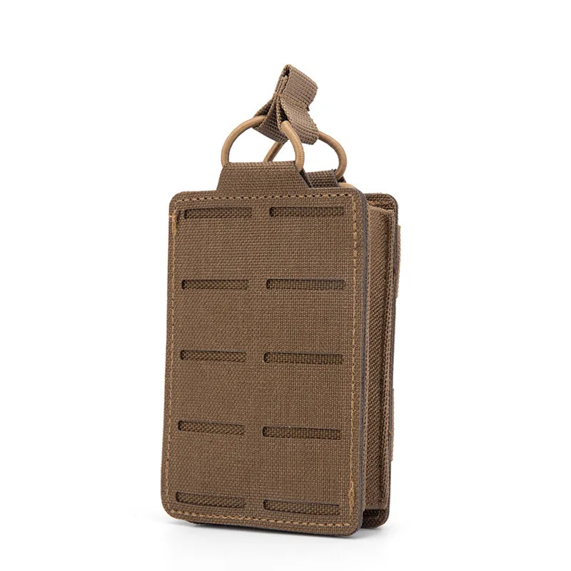 1000D MOLLE Single Utility Pouch Triangle Outdoor Waist Pouch with Carabiner Compact EDC Organizer Bag view 3