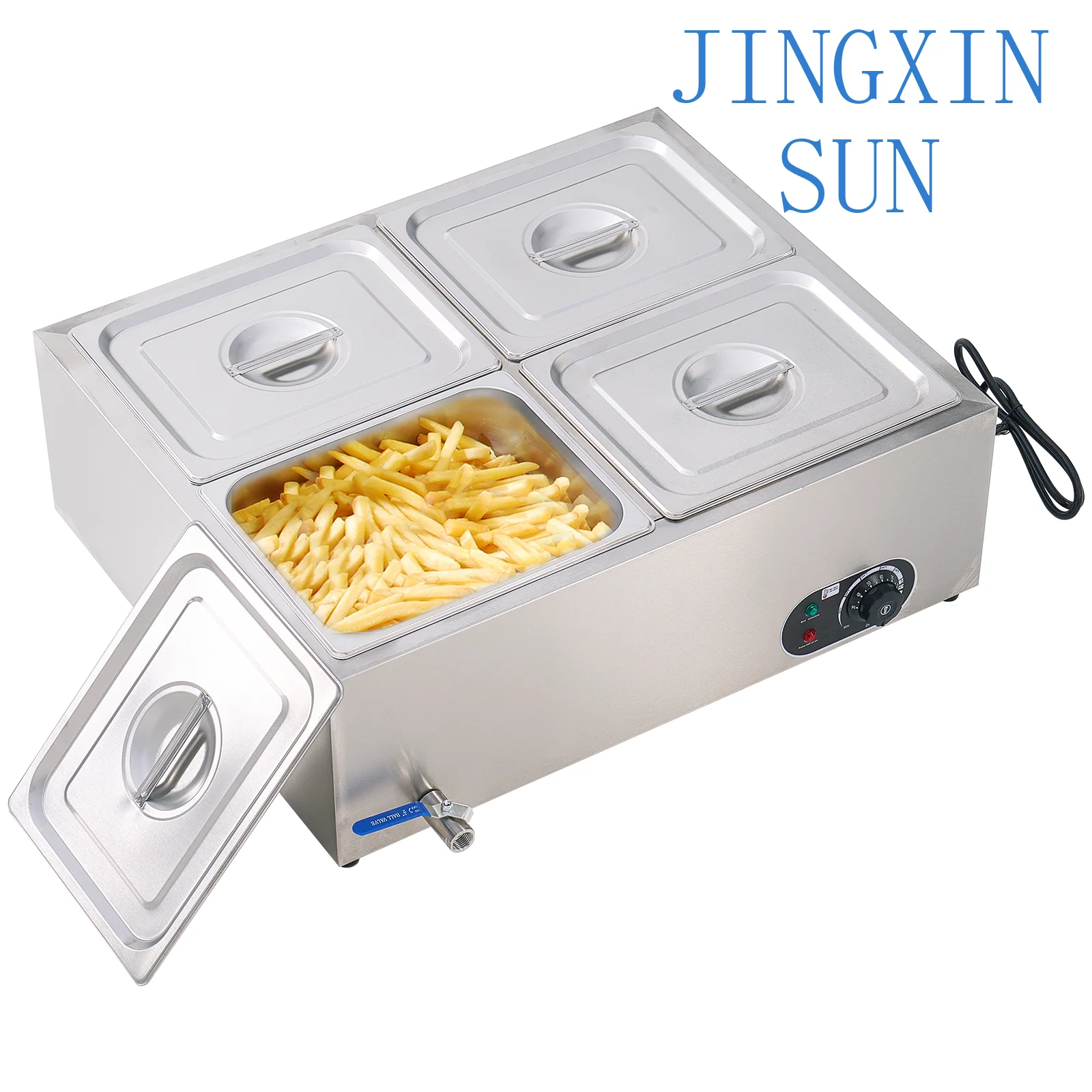 Commercial Electric Counter Top Hot Pot Heating Element Bain Marie Food Warmer Set