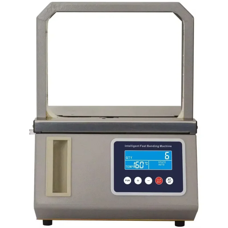 Electric Automatic Plastic Bundle Tying Strapping Machine for Textiles Bottles Food Beverage Cartons Case PLC Components