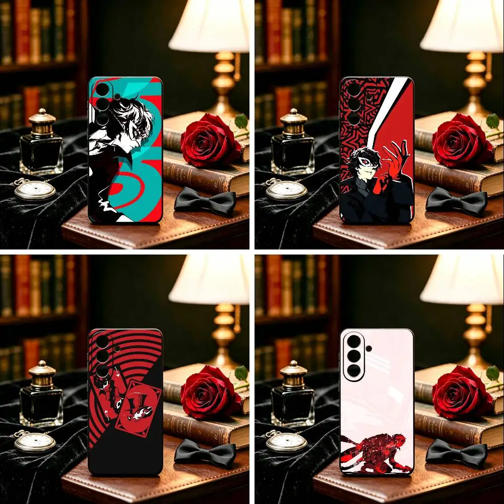 CP-Personas Campus Game Phone Case For Samsung Galaxy A73,A72,A71,A70,A53,A52,A51,Others Soft Black Cover