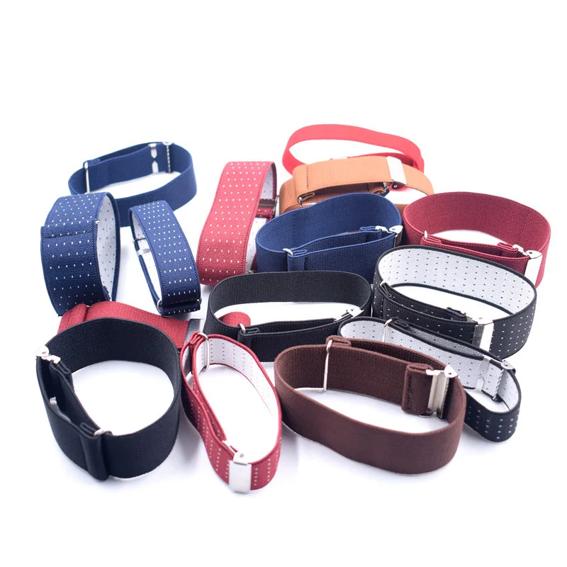 2023 New Men Business Elastic Adjustable Shirt Sleeve Garter Strap Arm Band Sleeve Bracelet Anti-Slip Cuff Holder Armband