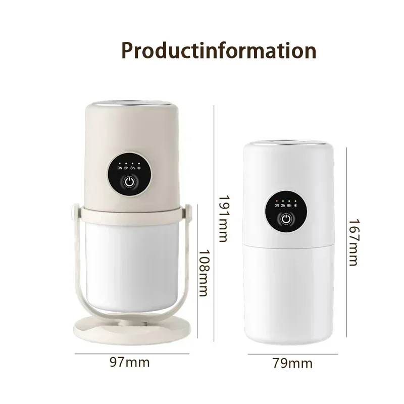 280ML 2 Hole Humidifier Cold Mist Humidifier พร้อมตัวจับเวลาชาร์จ USB Silent Mini Humidifier Night Light สําหรับห้องนอนสํานักงานรถ