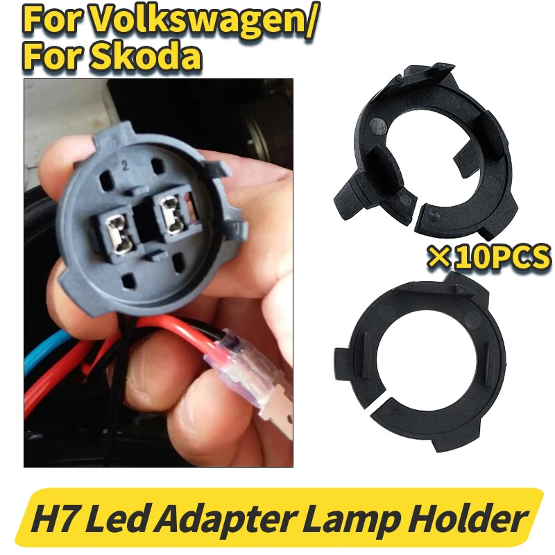 

10pcs Led H7 Adapter Headlamp Headlight Bulb Holder Adapter Base For Volkswagen NEW Lavida,Lamando,Touran,Tiguan,Skoda Octavia