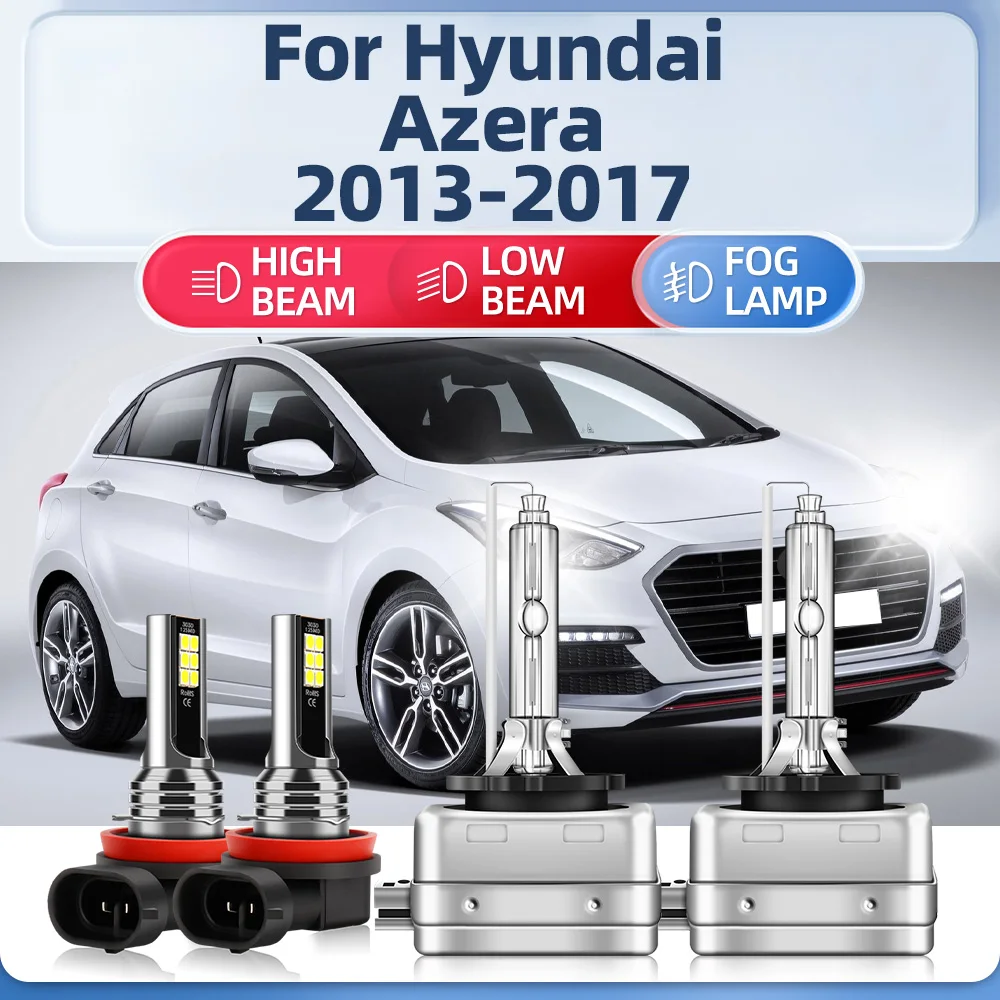 

12V 35W Car HID Xenon Headlight Bulbs 6000K White Fog Lights 20000LM Auto Lamps For Hyundai Azera 2013 2014 2015 2016 2017