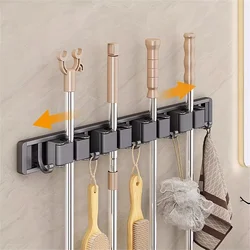 1 Piece Bathroom Kitchen Garage Storage Rack Mop Clip Rack Artifact Mop Wall Clip Broom Mop Hook Buckle Home Accessories