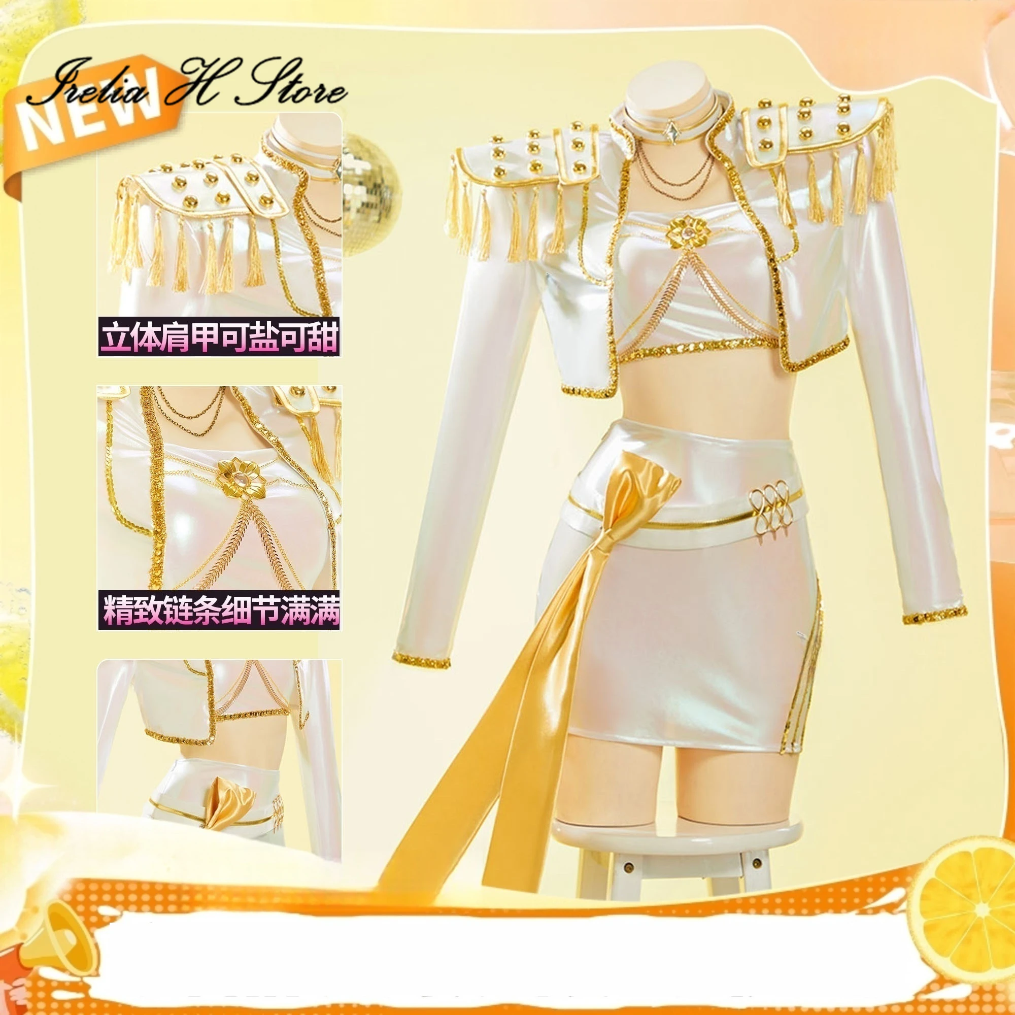 Irelia H Store أزياء أنيمي شيطان الصيادين ميرا التأثيرية K c البوب ميرا الأبيض الزي لعبة أنيمي سترة أزياء الهالوين #1