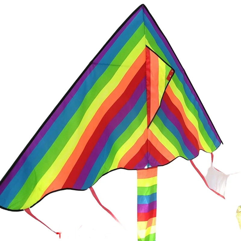 1-delig mode gemakkelijk vliegen lange staart kleur gestreepte vliegers nieuw ontwerp regenboog vliegeren speelgoed voor kinderen buitenplezier sport