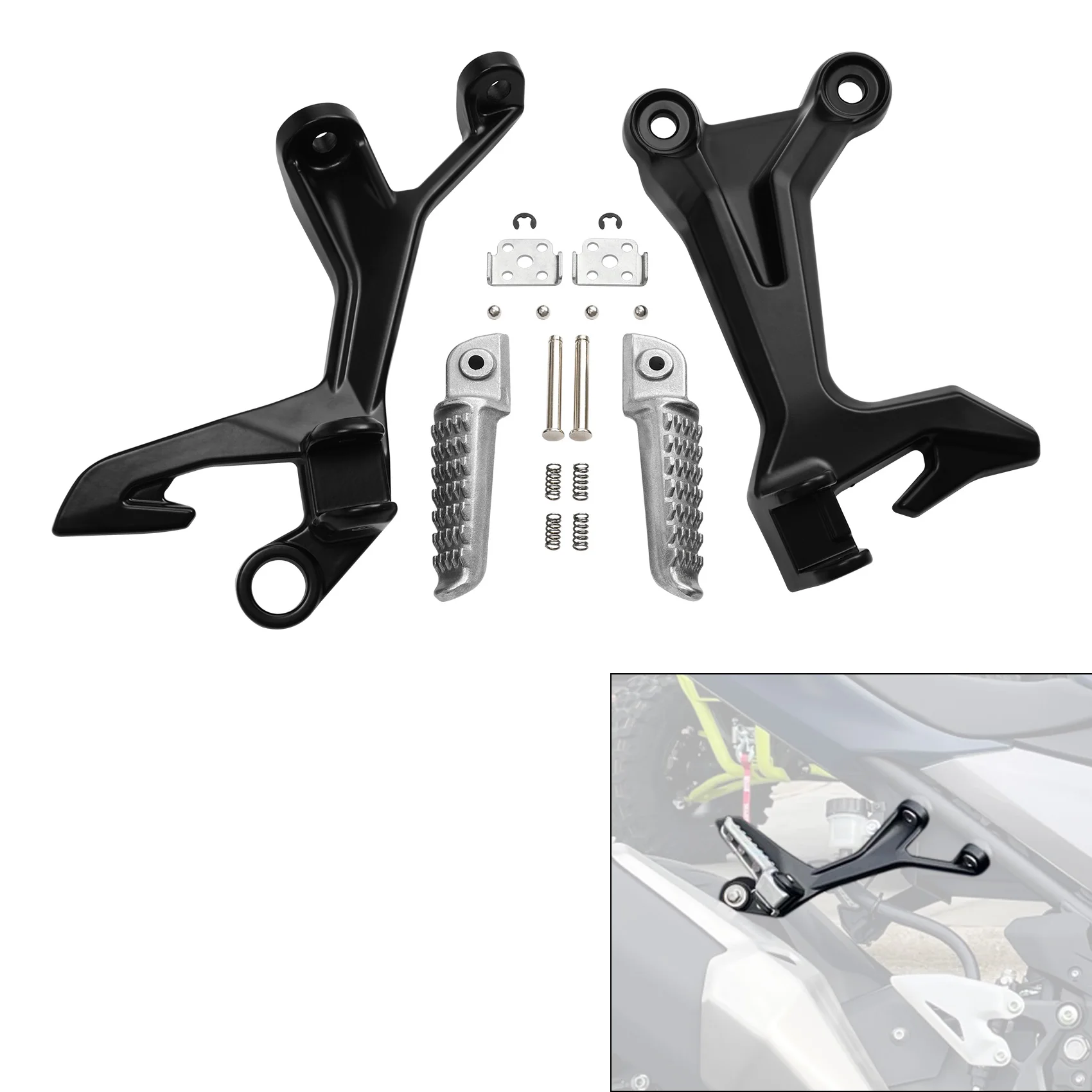 

Rear Footrest Footpegs Bracket For Kawasaki Ninja 400 2018-2024 Z400 2019-2024 Z500 2024-2025 Motorcycle Accessories