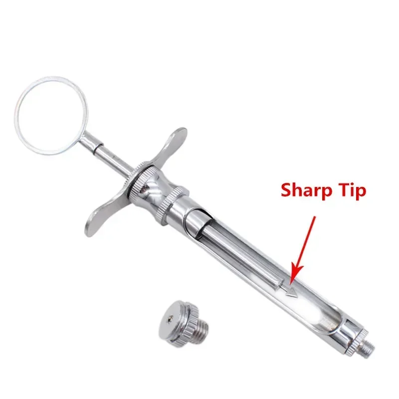 Dental Aspirating Injection Syringe In Stainless Steel Dentist Surgical Instruments Cylinder with Head Tools