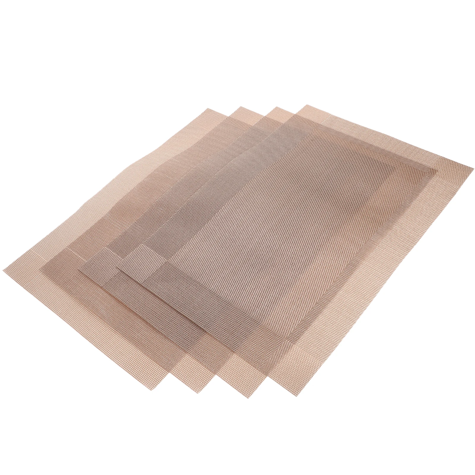

4 Pcs Placemat Set Washable Place Anti Skid Decorative Table Mat Washable Place Mat Home Supply Polyester Material