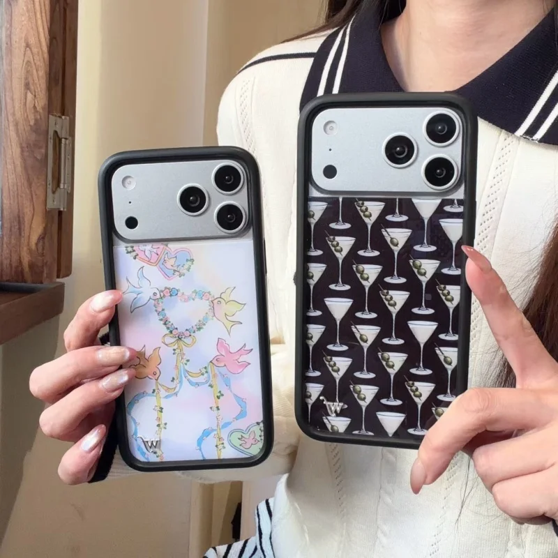 

Wildflower Olive Goblet Phone Case for iPhone 12 13 14 15 16 17 Pro Max Plus Air Pink Dove Diaries LOVE wf shockproof Cover﻿﻿﻿﻿﻿