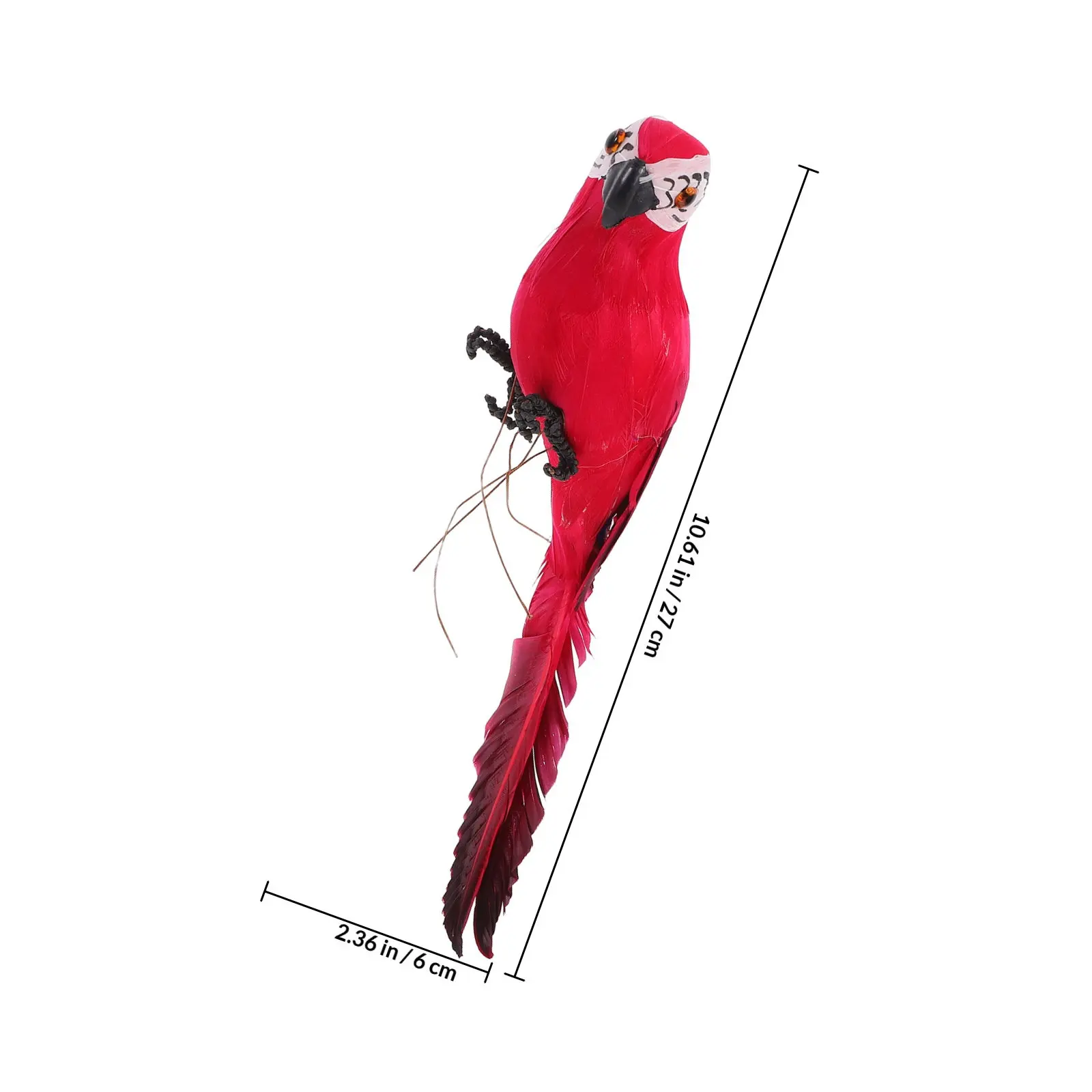 1Pcs Realistic Artificial Macaw Bird Decor Vivid Expression Delicate Craftsmanship Wedding Garden Home Balcony Outdoor Scene